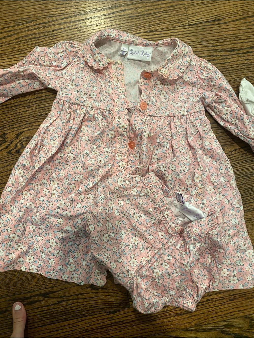 Rachel Riley Pink Floral Two-Piece Pajama Set